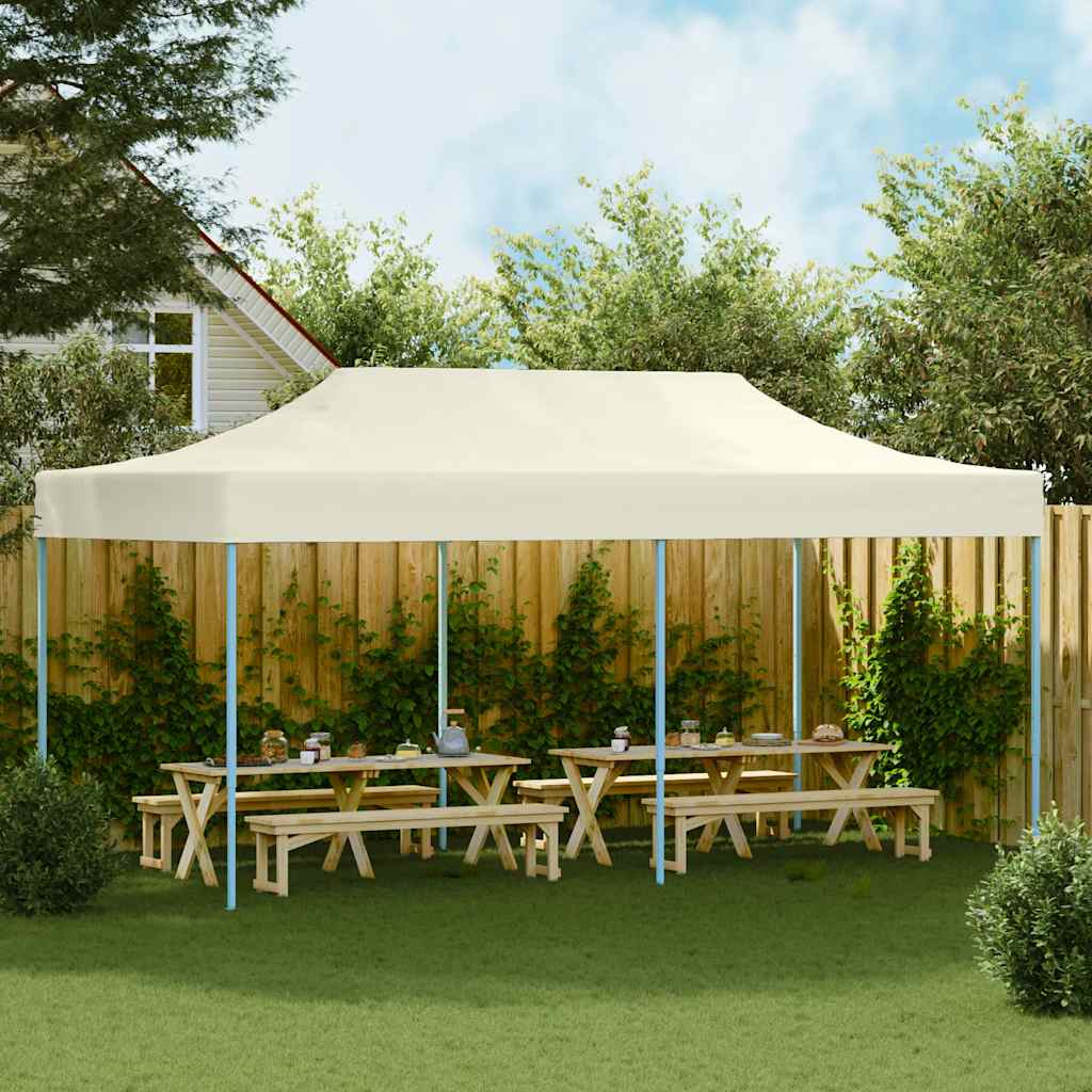 42507 vidaXL Foldable Tent Pop-Up 3x6 m Cream White