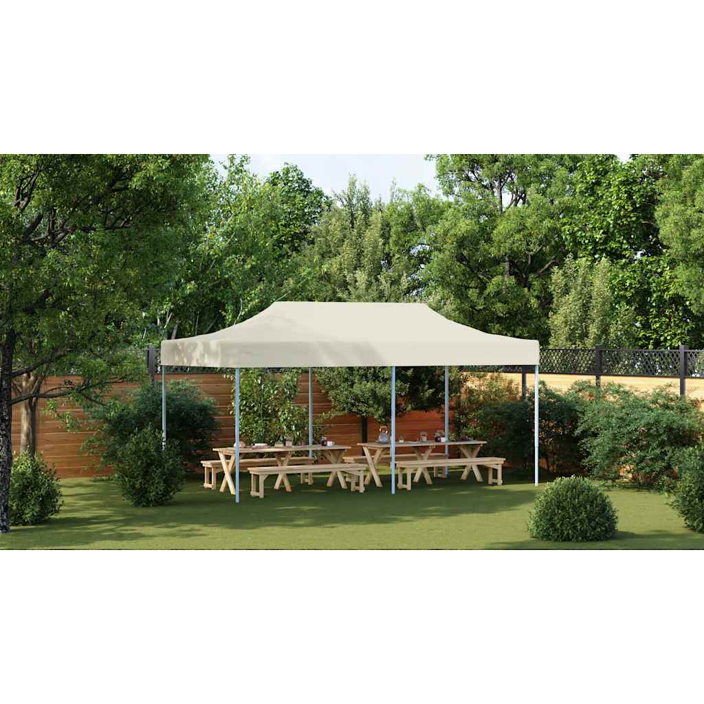 42507 vidaXL Foldable Tent Pop-Up 3x6 m Cream White