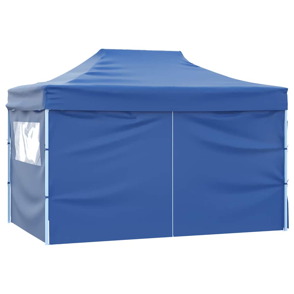 42512 vidaXL Foldable Tent Pop-Up with 4 Side Walls 3x4,5 m Blue