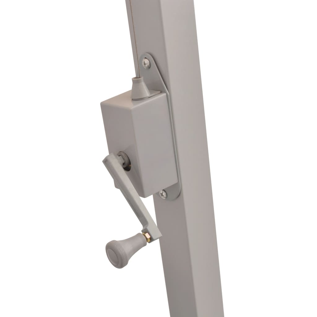 Umbrelă suspendată, stâlp de aluminiu, 300x300 cm, verde