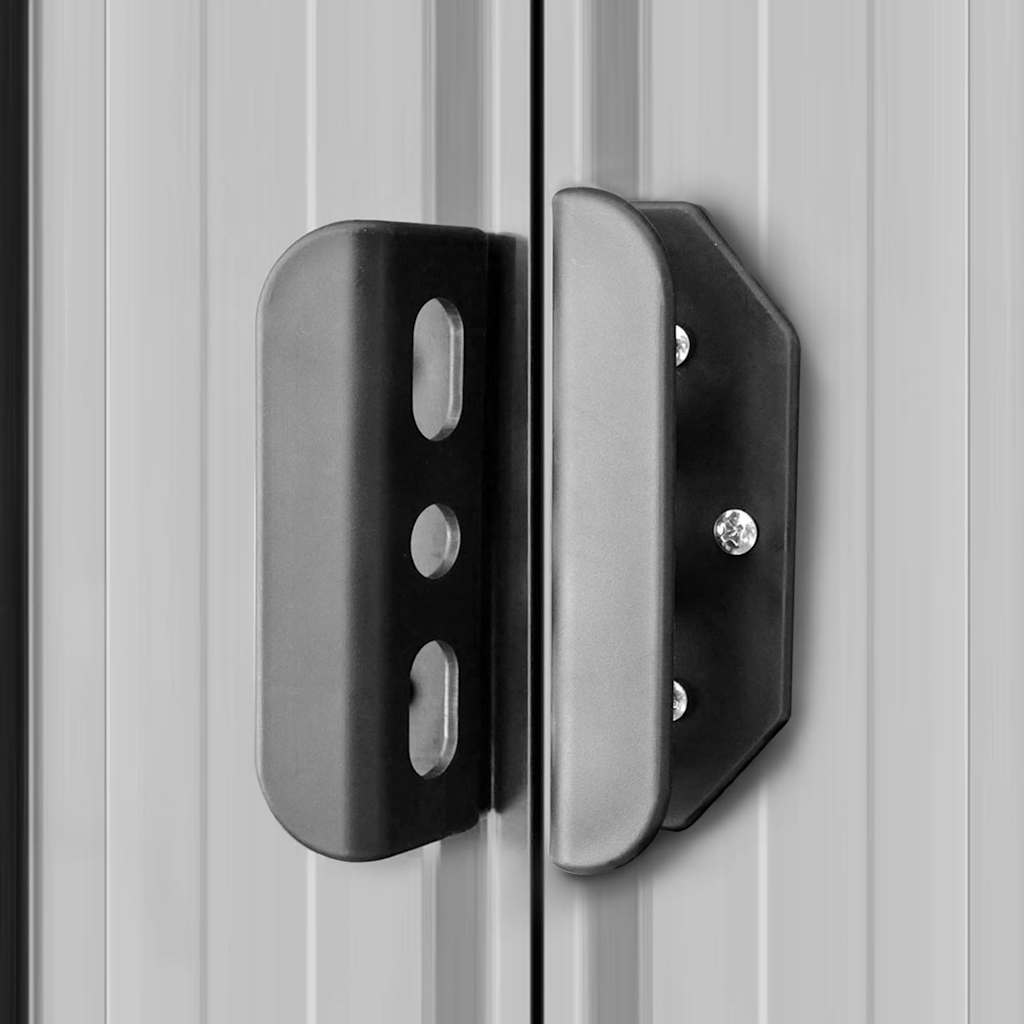 Șopron metalic pentru grădină, gri