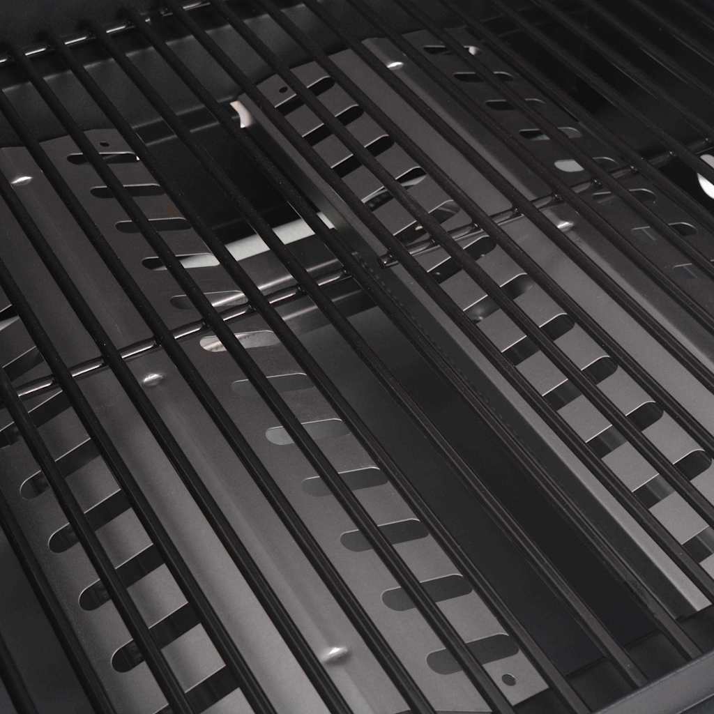 Grătar cu Gaz cu Ardere cu ușă Argintiu Oțel cu furtun metalic