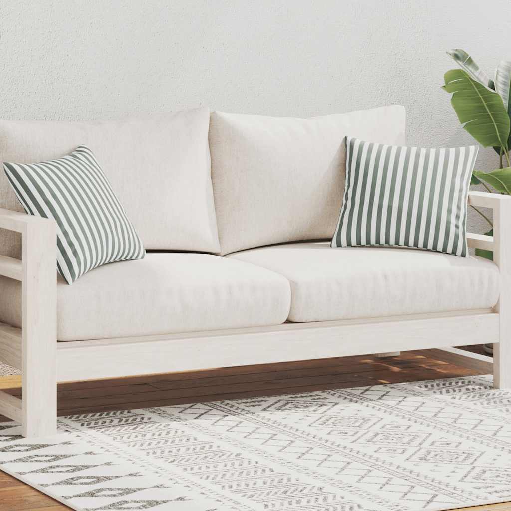 Perne de exterior, 2 buc, imprimeu dungi, 45 x 45 cm, gri