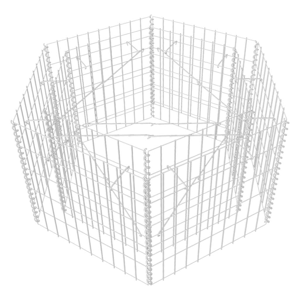 Strat înălțat gabion hexagonal, 100 x 90 x 50 cm