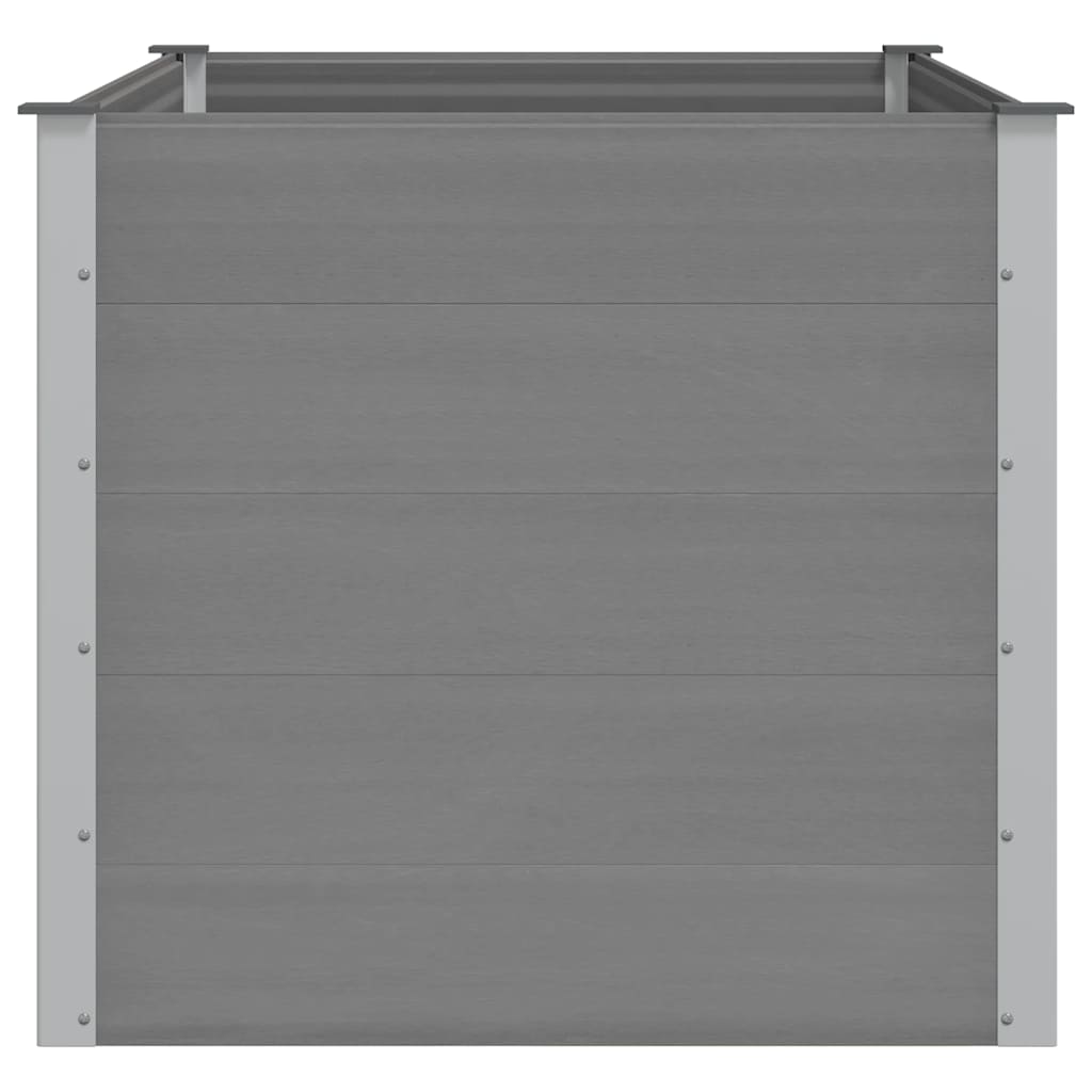 Strat înălțat de grădină, gri, 150 x 100 x 91 cm, WPC