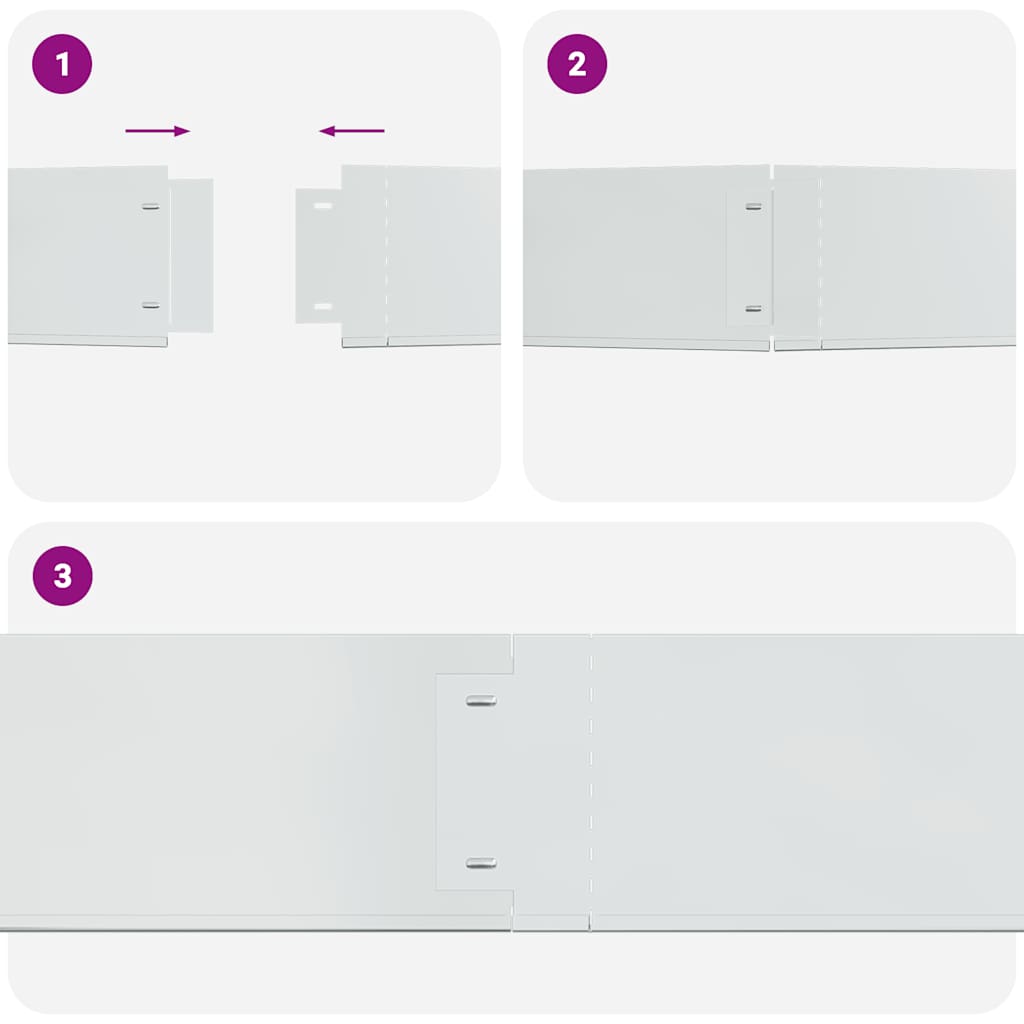 Gard de gazon, 20 buc., 100 x 20 cm, oțel galvanizat