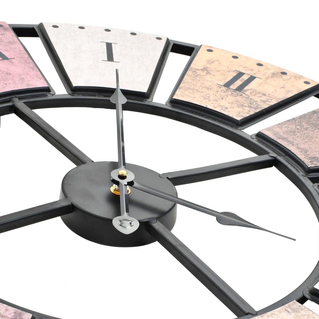 Ceas de perete vintage, 60 cm, cu mecanism cuarț, XXL