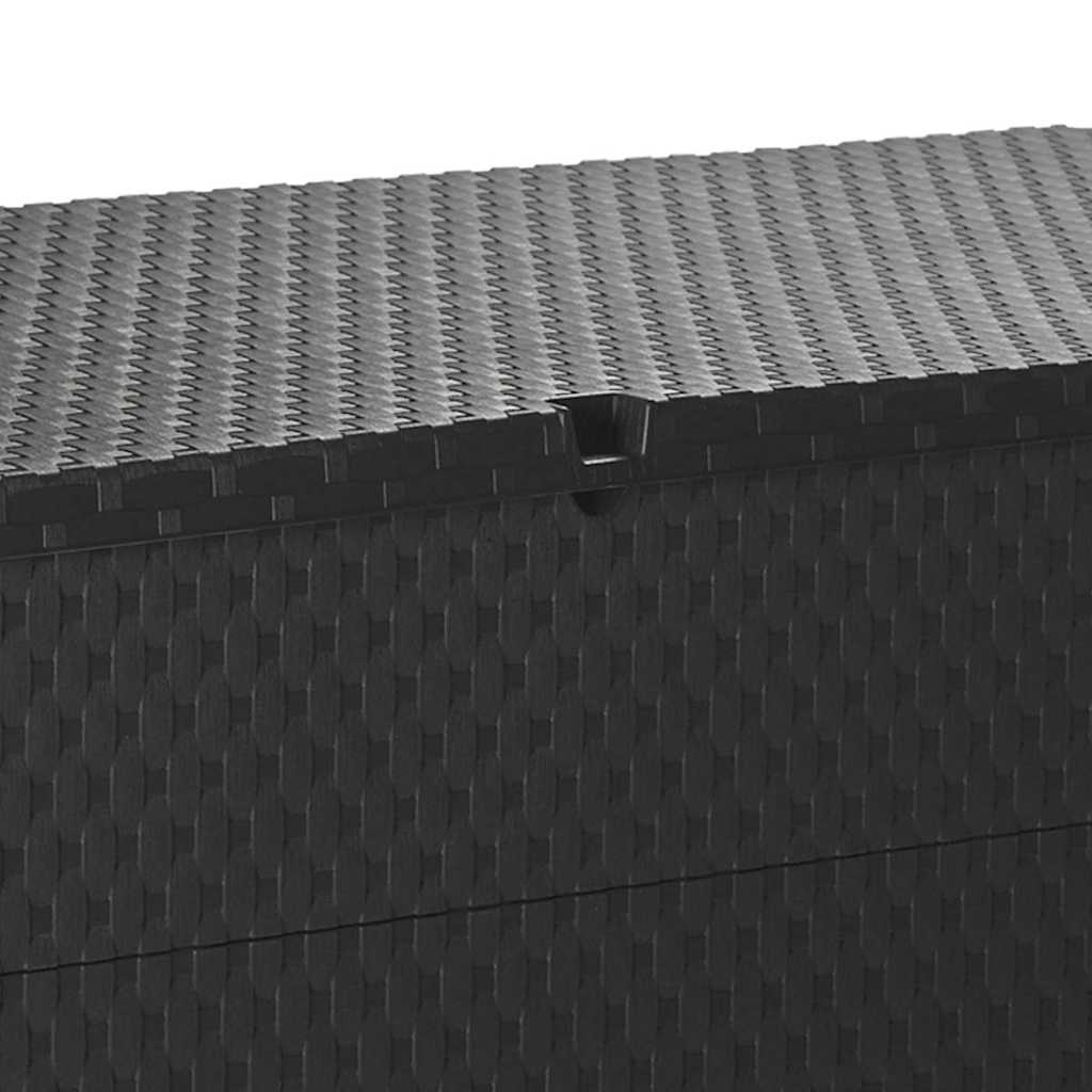 Cutie depozitare pentru grădină antracit 120x56x63 cm PP ratan