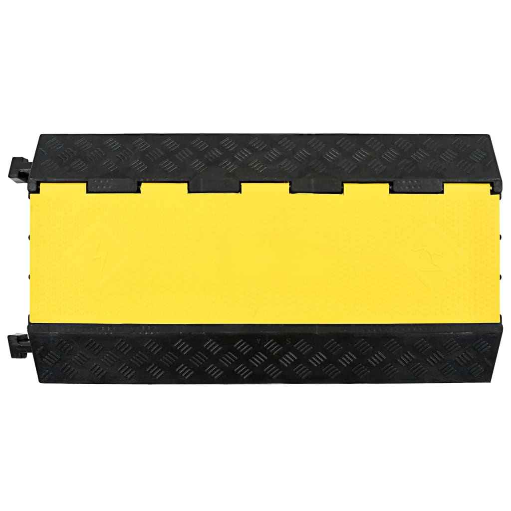 Rampă de protecție cabluri, 3 canale, cauciuc 93 cm