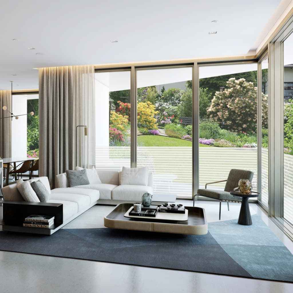 Folie fereastră, design sablat cu dungi, 0,9 x 20 m, PVC