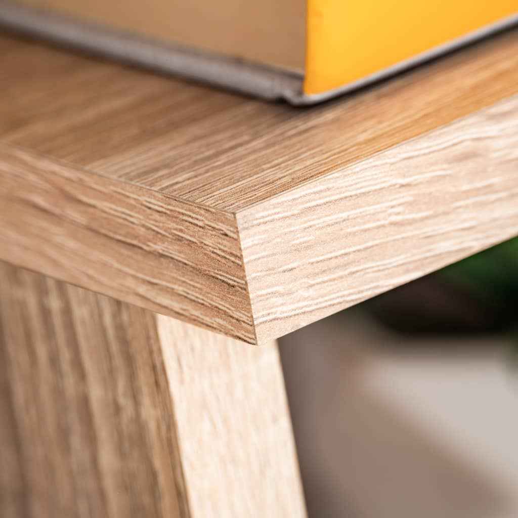 Mobilă de perete cu spațiu TV, iluminare LED, stejar sonoma