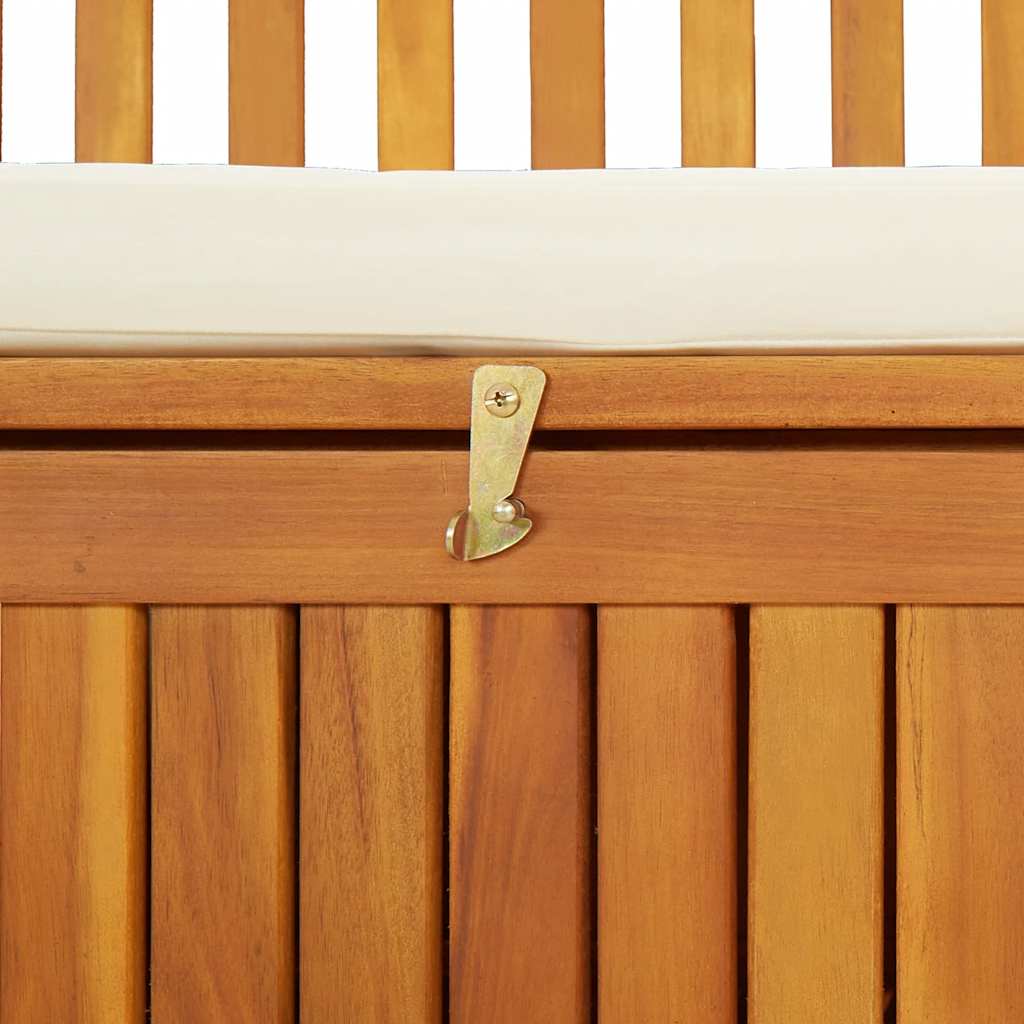 Bancă de depozitare grădină 120x63x84 cm lemn masiv salcâm XL