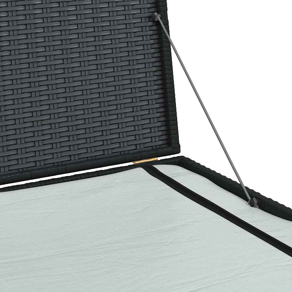 Ladă de depozitare de grădină, negru, 150x100x100 cm, poliratan