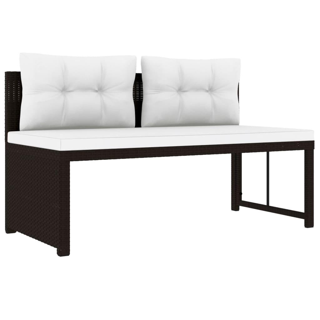 Set mobilier de grădină, 4 piese, maro, poliratan