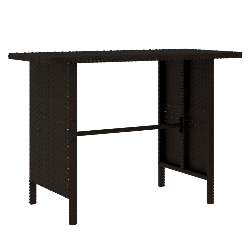 Set mobilier de grădină, 4 piese, maro, poliratan