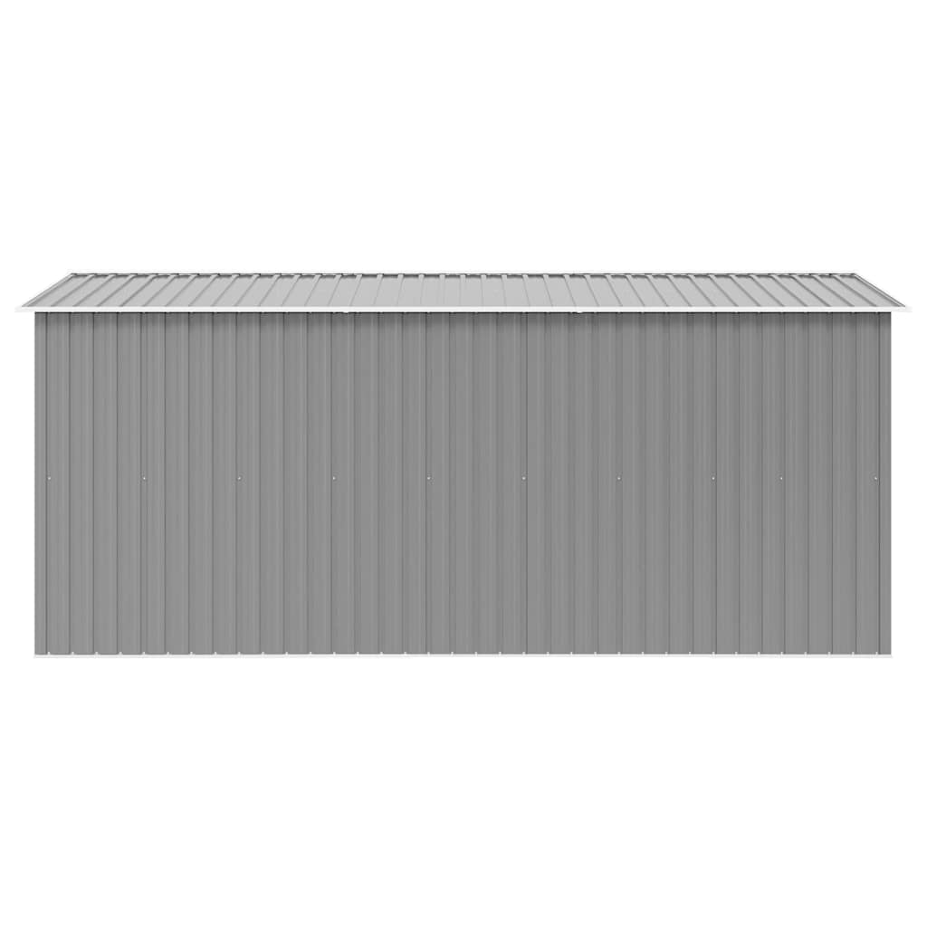 Șopron de grădină, 257x392x181 cm, gri, metal
