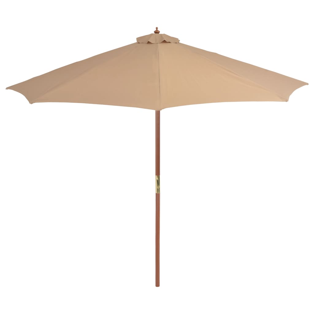 Umbrelă soare de exterior, stâlp metalic, 300 cm, gri taupe