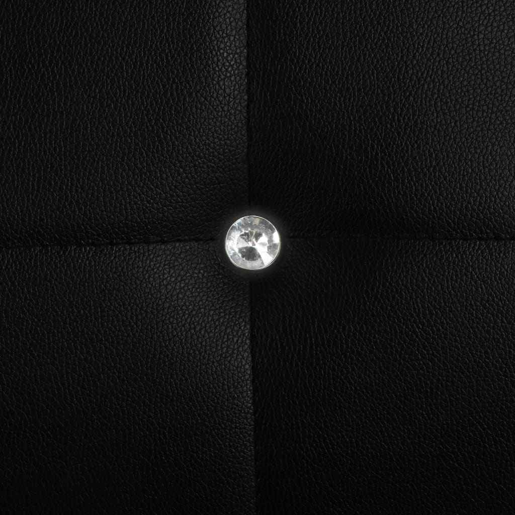 Scaune de sufragerie, 6 buc., negru, piele ecologică