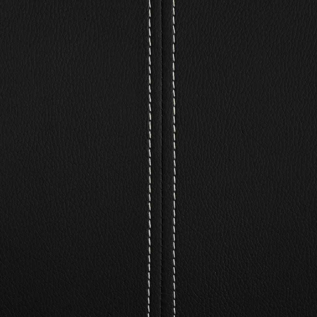 Scaune de bucătărie consolă, 6 buc., negru, piele ecologică