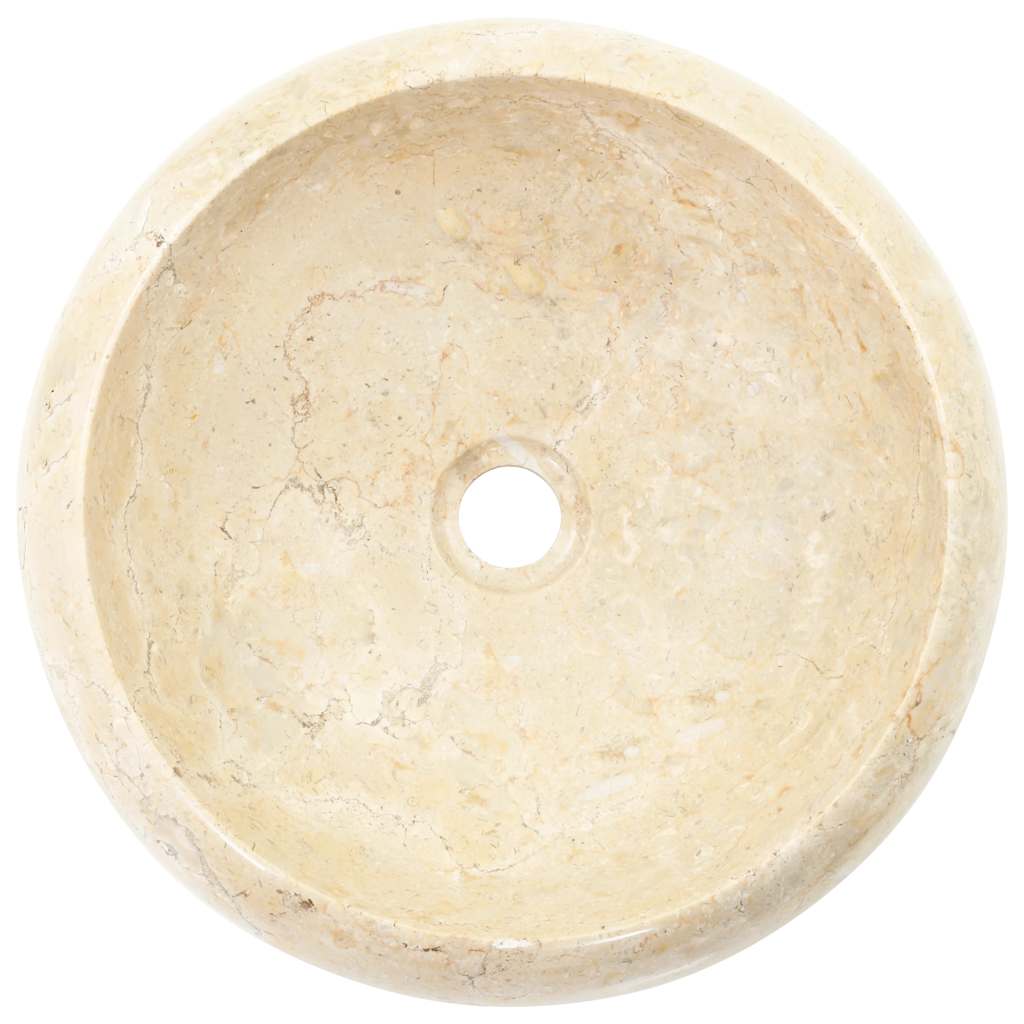 Chiuvetă, crem, 40 x 12 cm, marmură