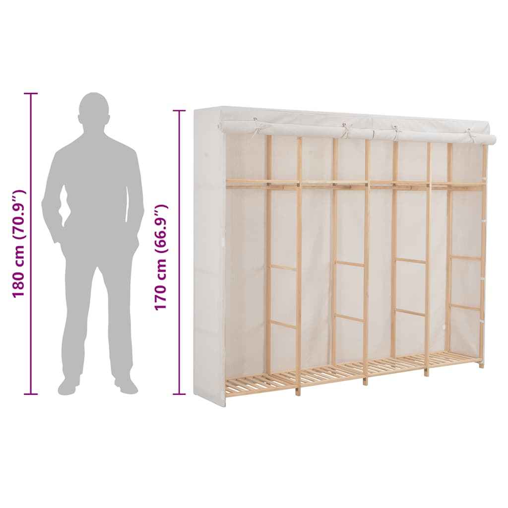 Șifonier, alb, 200 x 40 x 170 cm, material textil