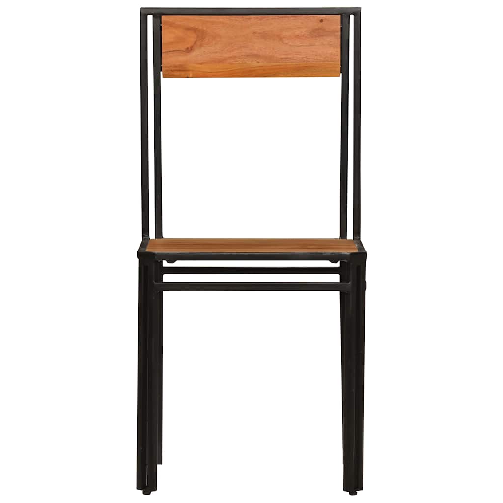 Scaune de bucătărie, 4 buc., lemn masiv de acacia