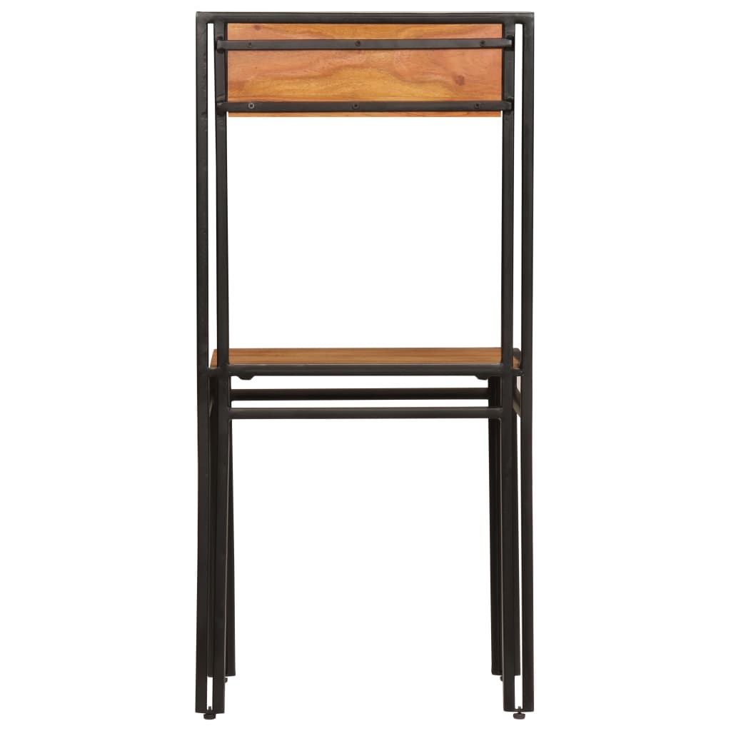 Scaune de bucătărie, 6 buc., lemn masiv de acacia