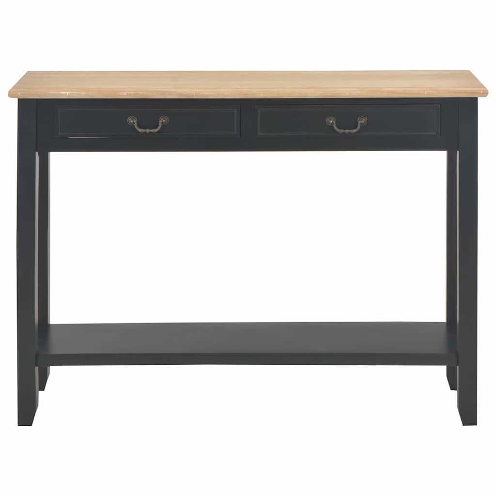 Masă consolă, negru, 110 x 35 x 80 cm, lemn