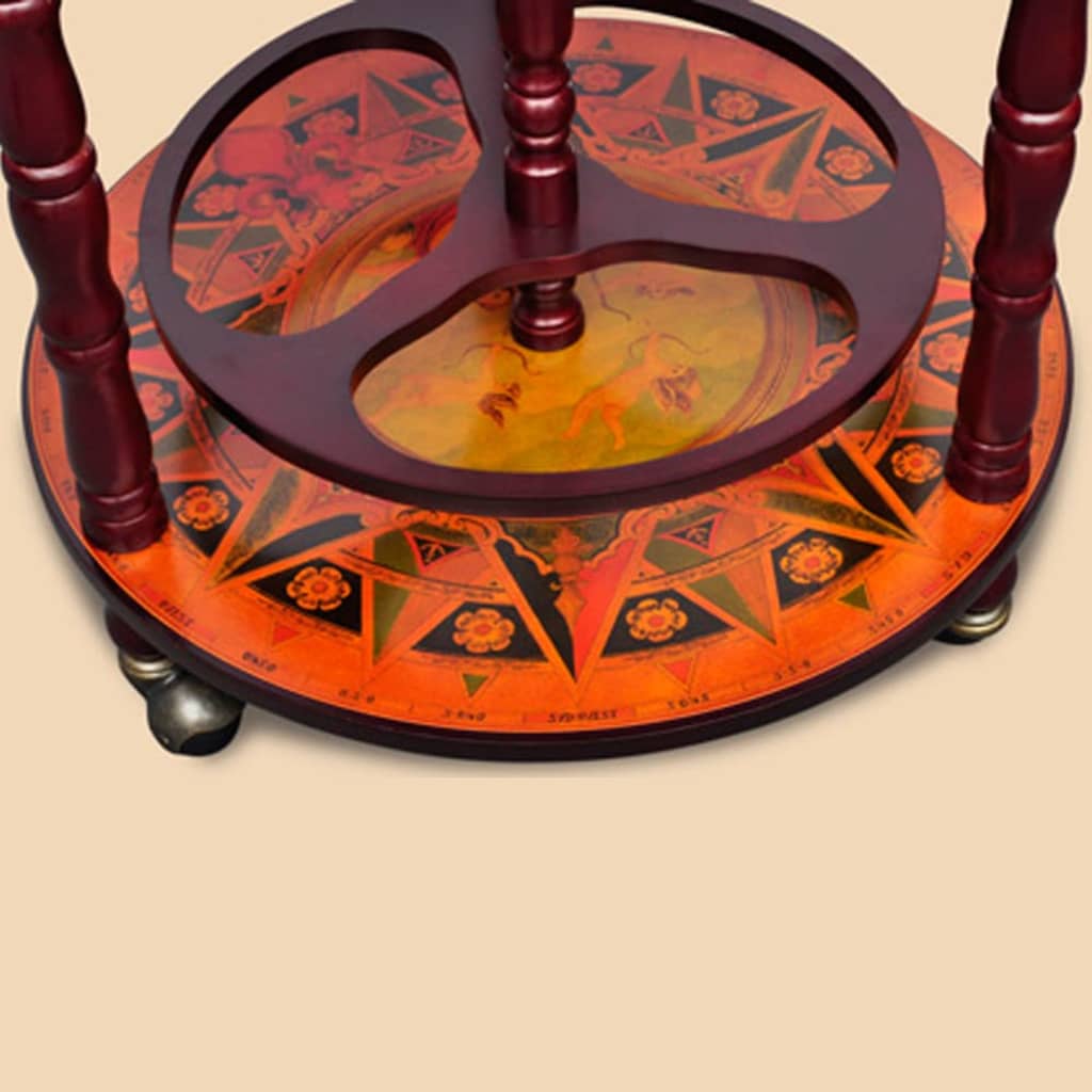 Bar tip glob pământesc stativ sticle de vin, lemn de eucalipt