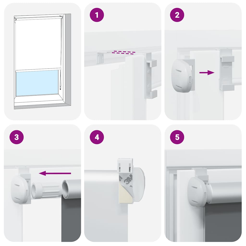 Jaluzea opacă rulabilă, 140 x 230 cm, negru