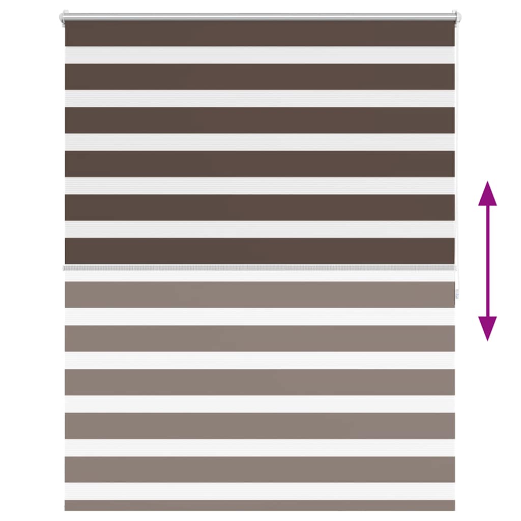 Jaluzea tip zebră, 120 x 175 cm, cafeniu