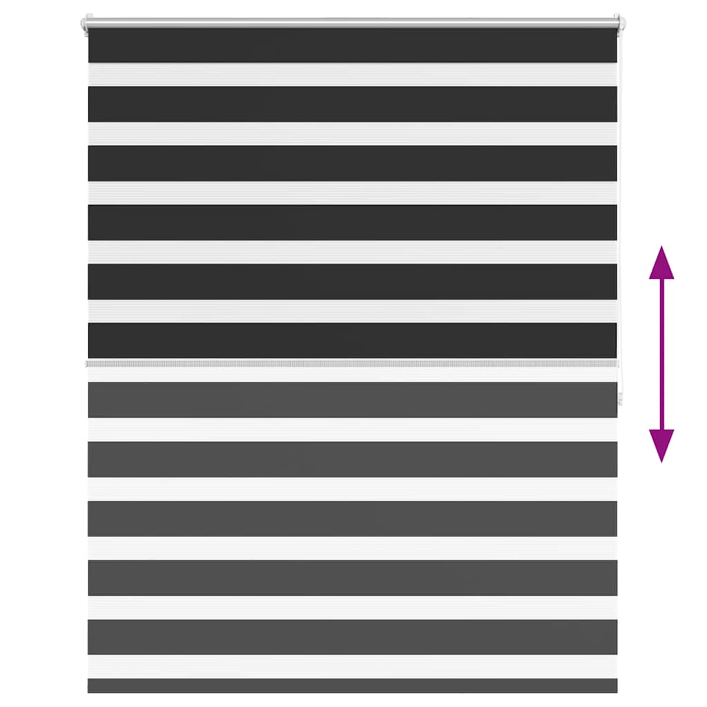 Jaluzea tip zebră, 140 x 175 cm, negru