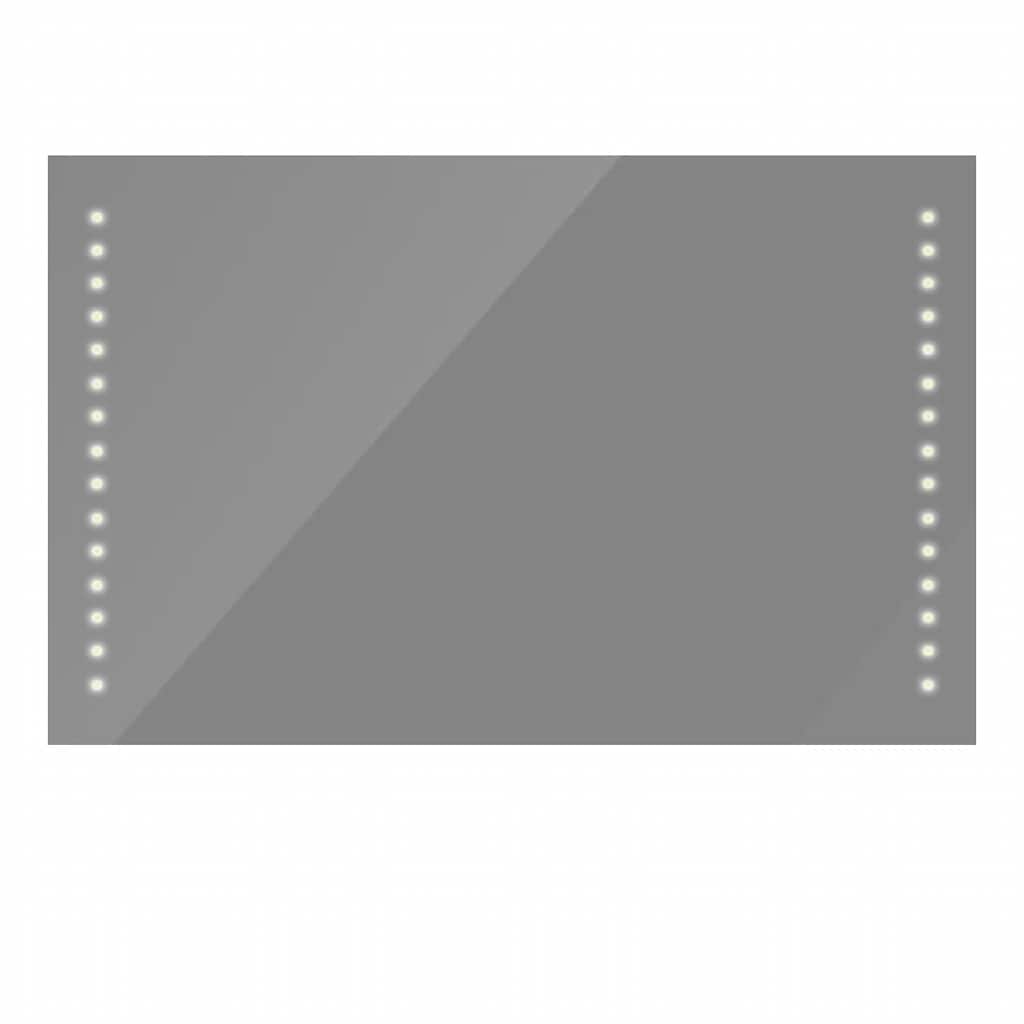 Oglindă de baie de perete, cu lumini LED, 100 x 60 cm (L x î)