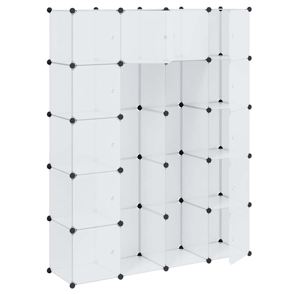 Dulap modular cu 14 compartimente alb 37 x 146 x 180,5 cm