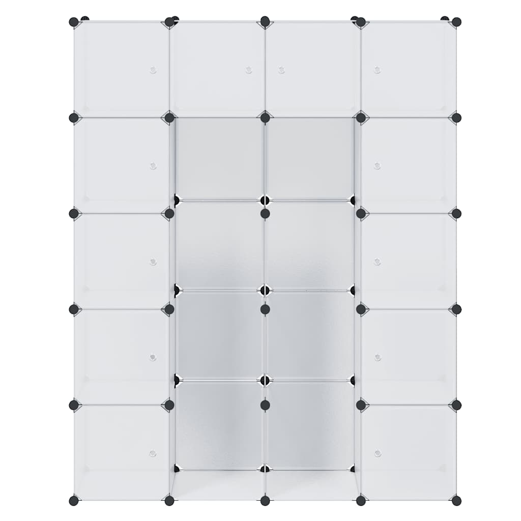 Dulap modular cu 14 compartimente alb 37 x 146 x 180,5 cm