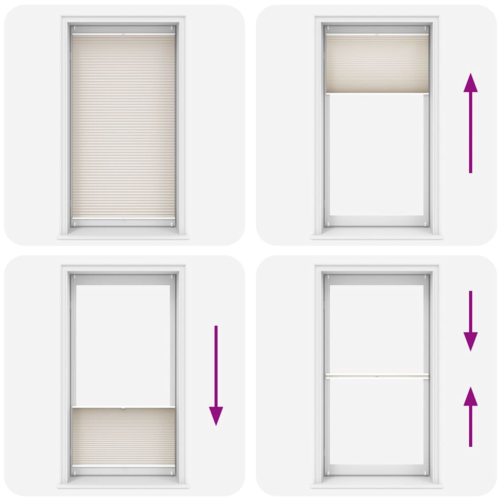 Jaluzea plisată, crem, 110x200 cm