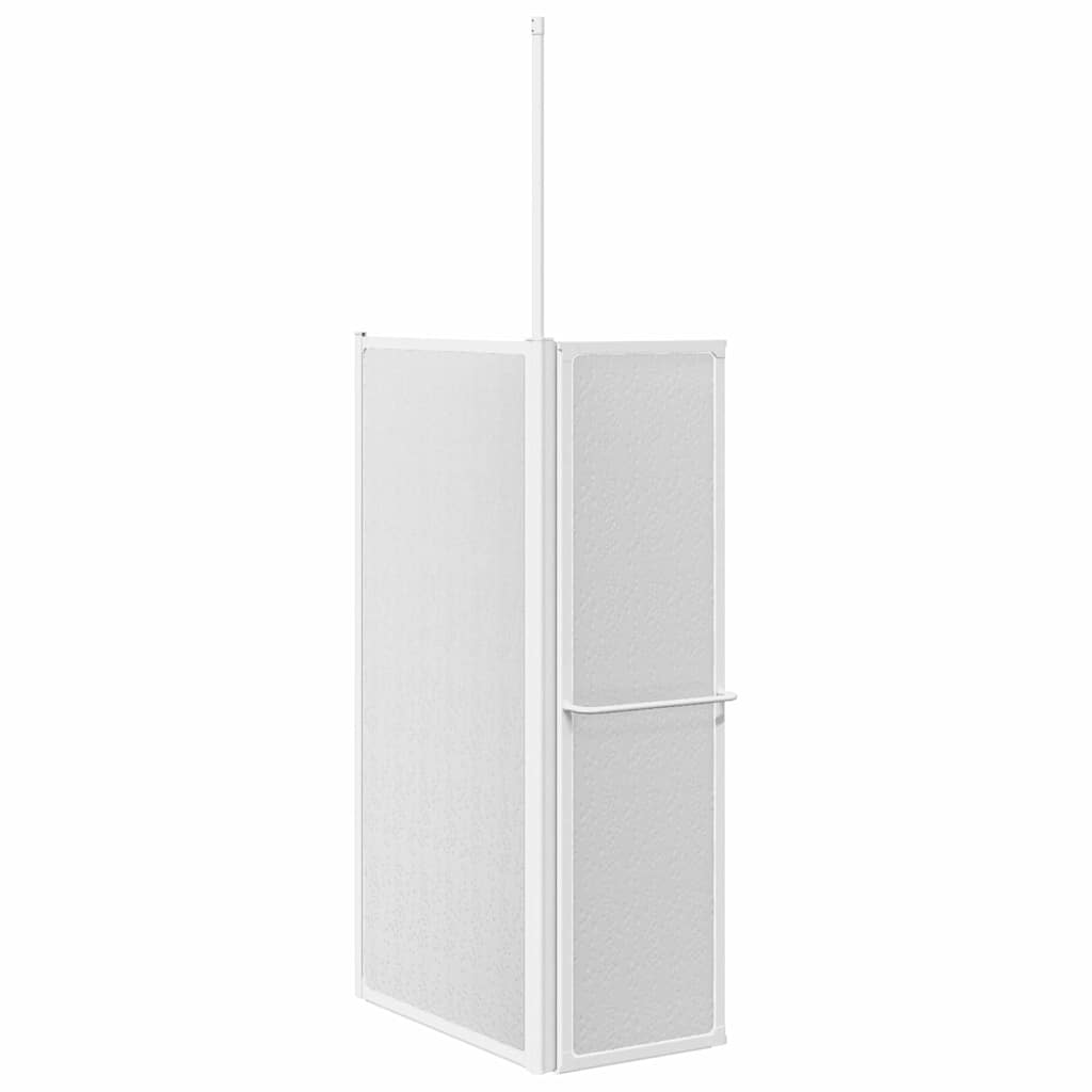 Paravan cadă duș în formă de L 70x120x137 cm 4 panouri pliabil