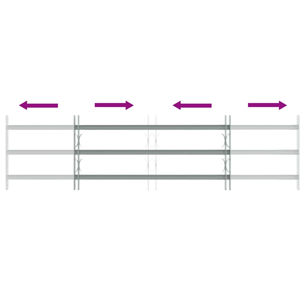 Grilaj de siguranță pentru ferestre cu 3 bare transversale 1000-1500mm