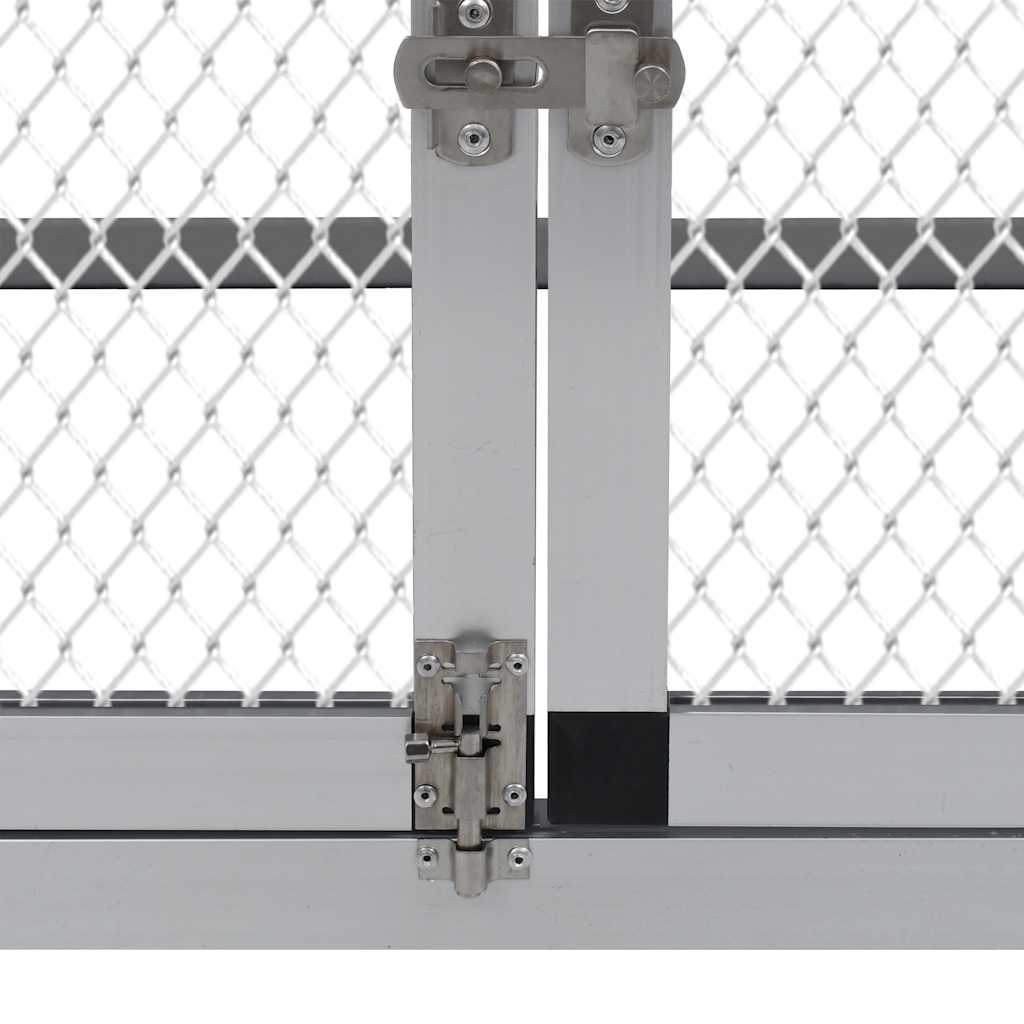 41323 vidaXL Coteț de găini cu zonă de mișcare și repaus aluminiu