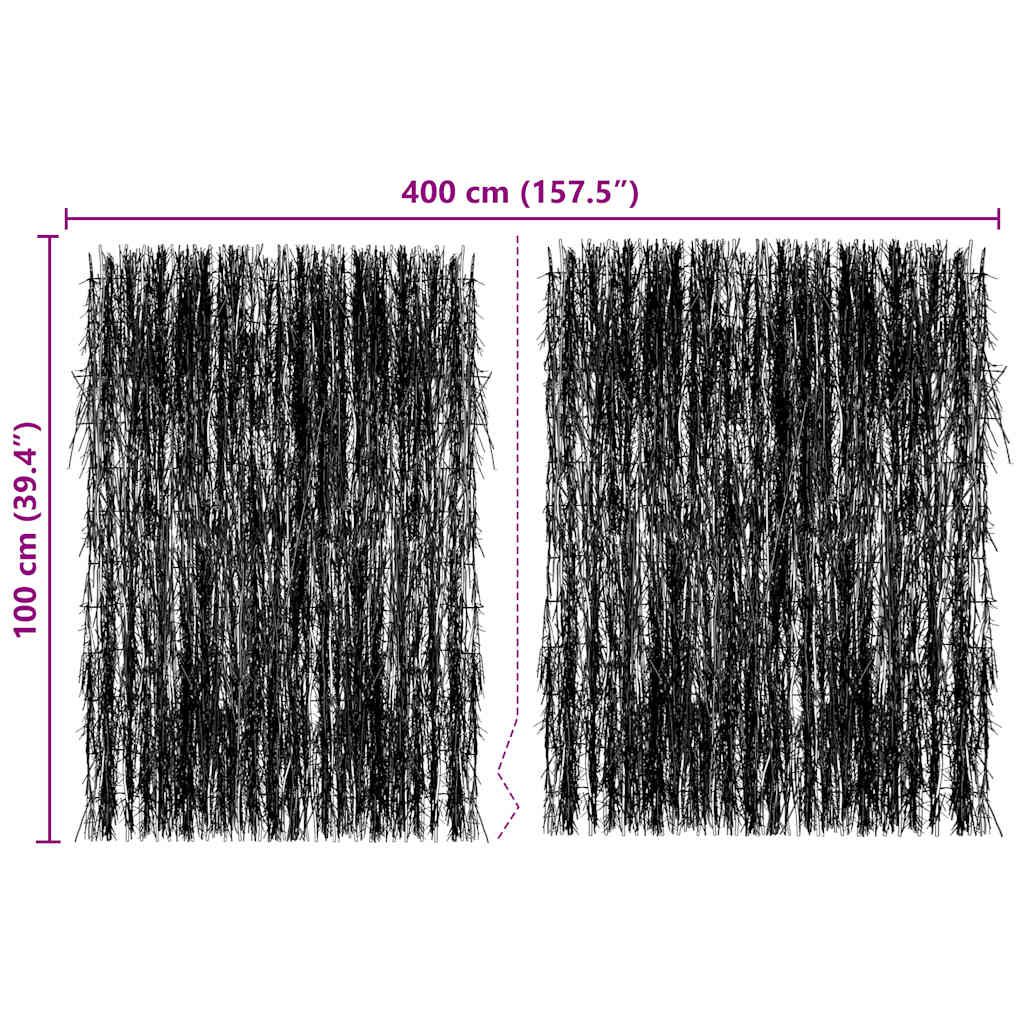 Gard din vreascuri, 400 x 100 cm