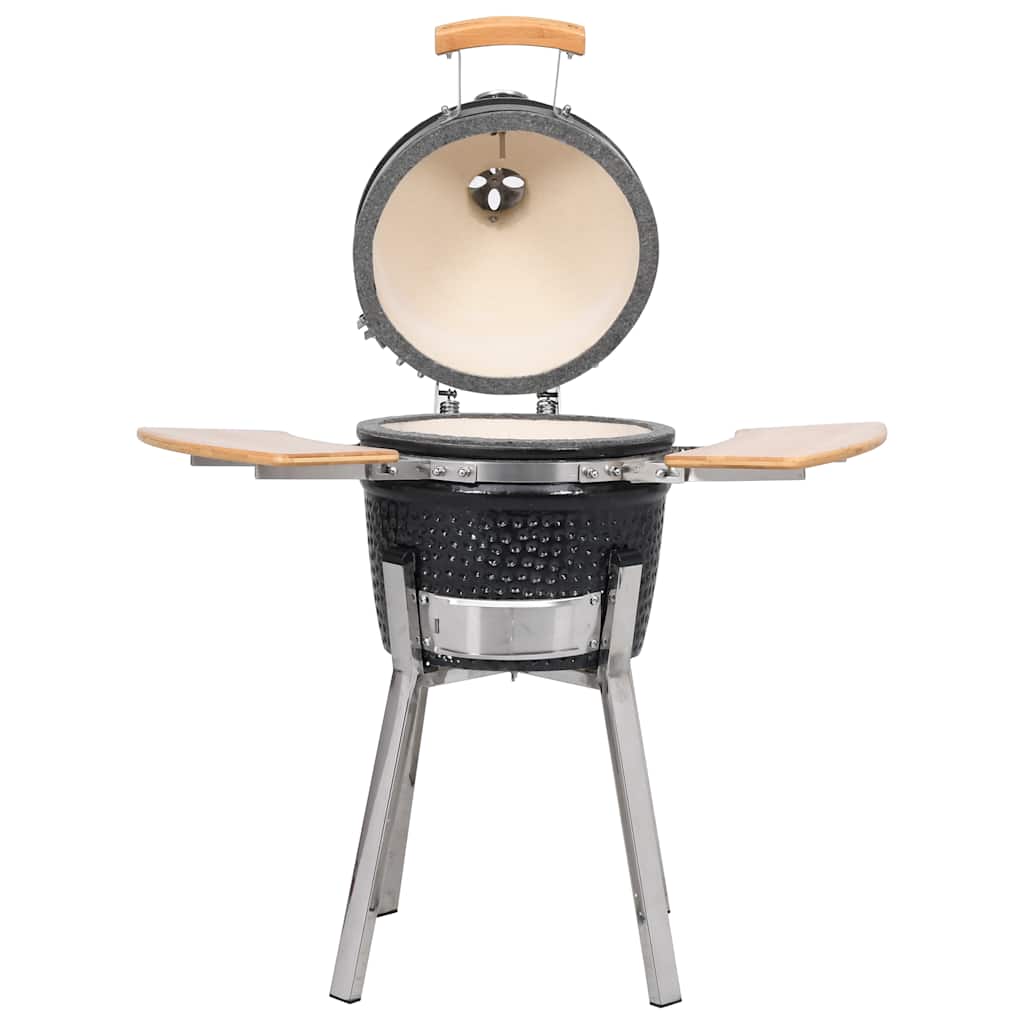 Grătar Kamado cu afumătoare din ceramică 33 cm
