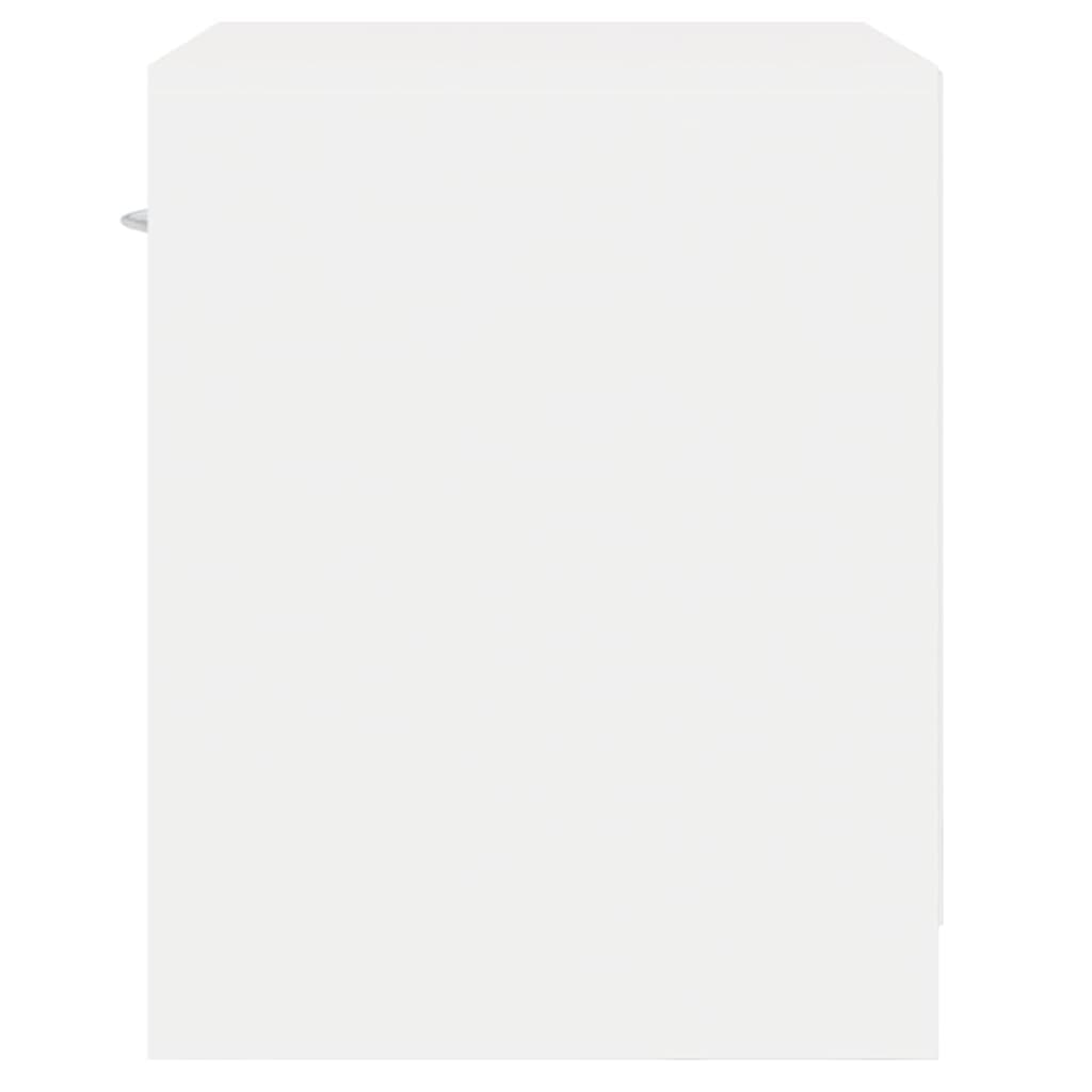 Noptieră cu sertar, 2 buc, alb