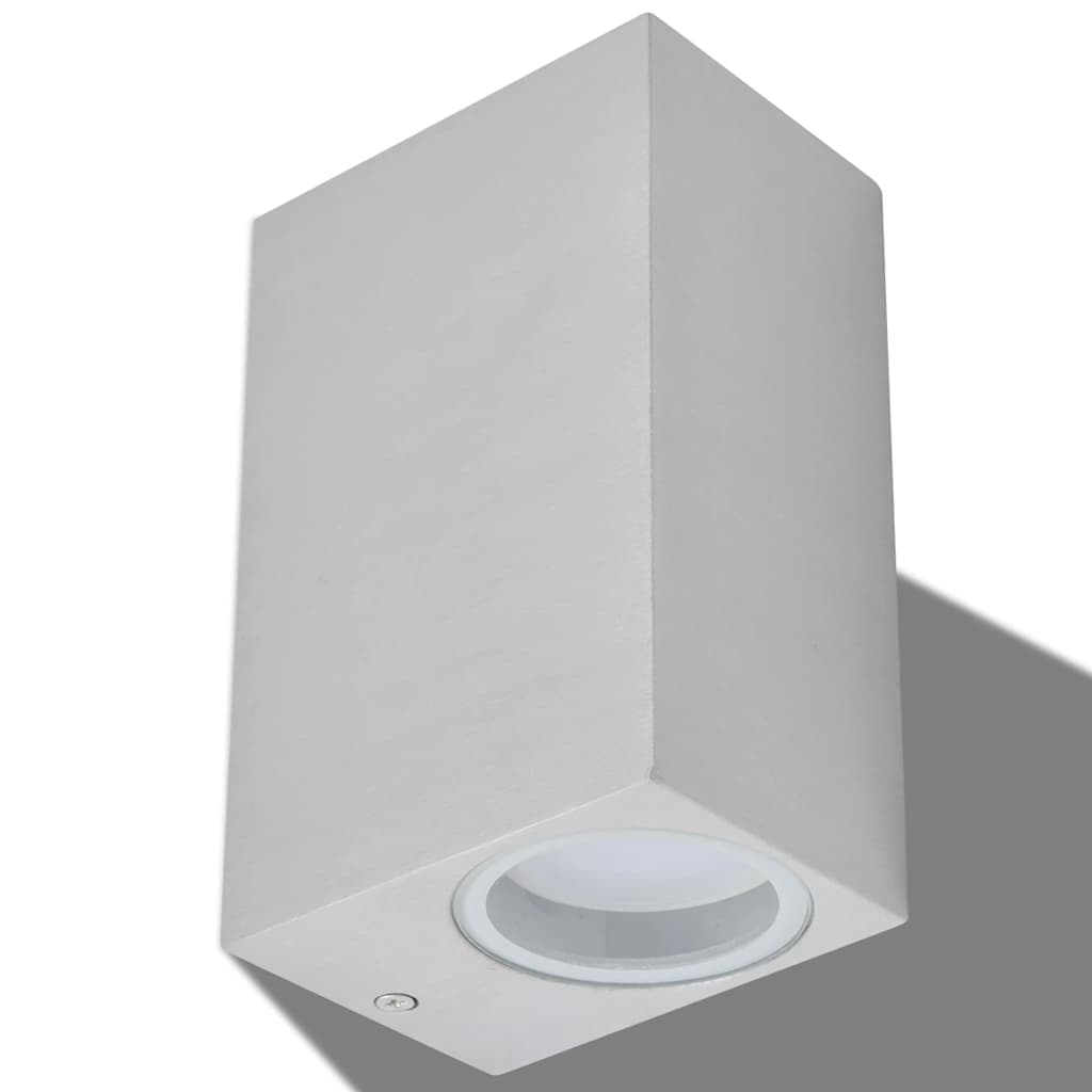 Corp iluminat LED perete exterior 2 buc, pătrat, sus/jos