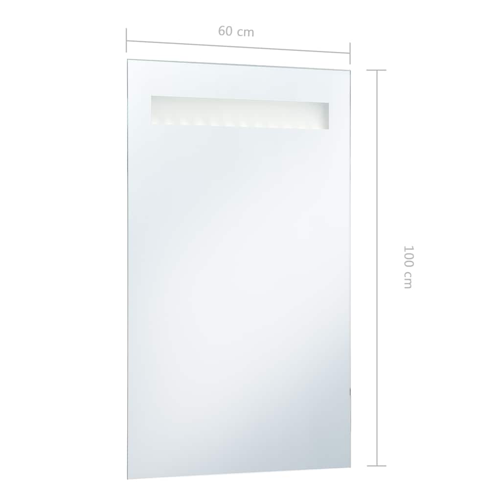 Oglindă cu LED de perete de baie, 60 x 100 cm