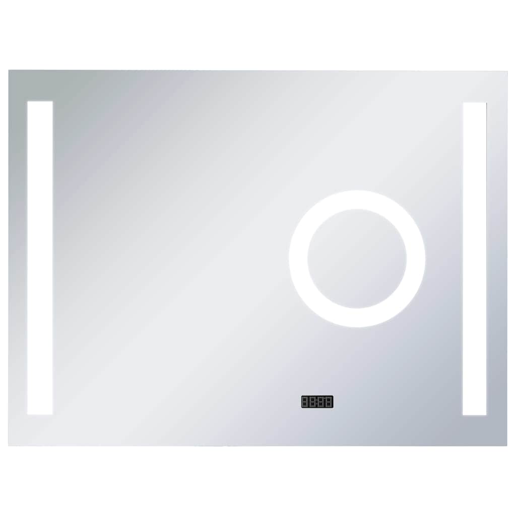 Oglindă cu LED de perete de baie, cu senzor tactil, 80 x 60 cm