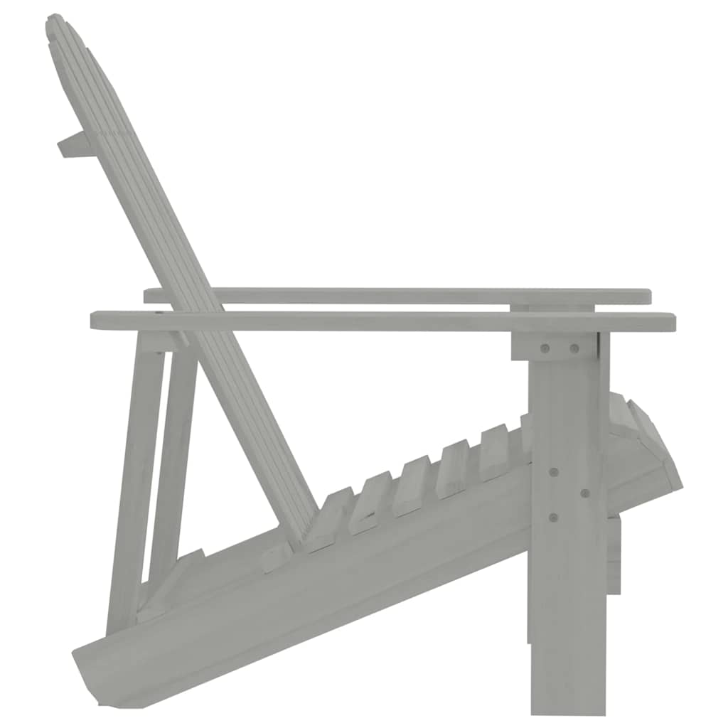 Scaun de grădină, gri, lemn