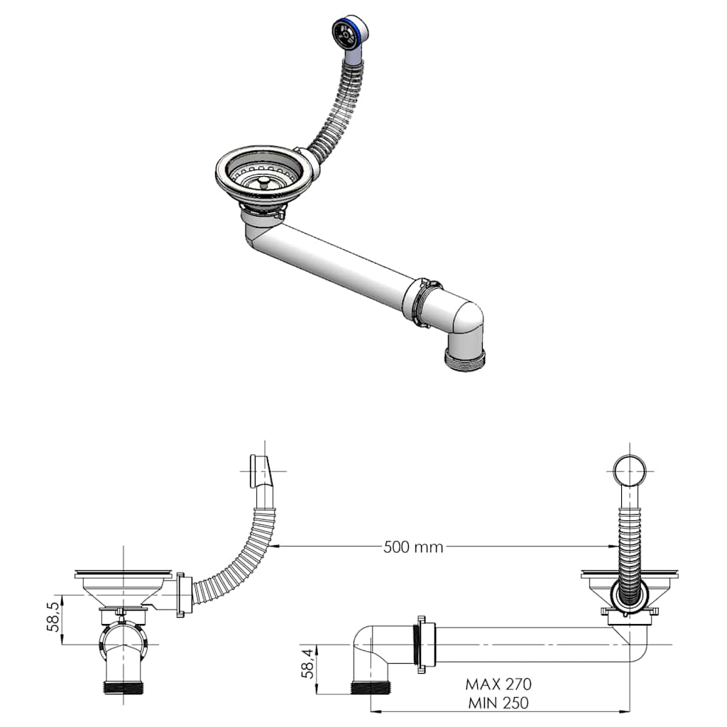 Chiuvetă de bucătărie din granit, bej, un bazin