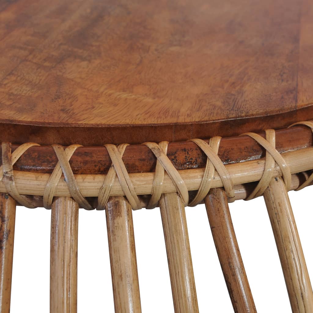 Măsuțe de cafea, 2 buc., ratan natural