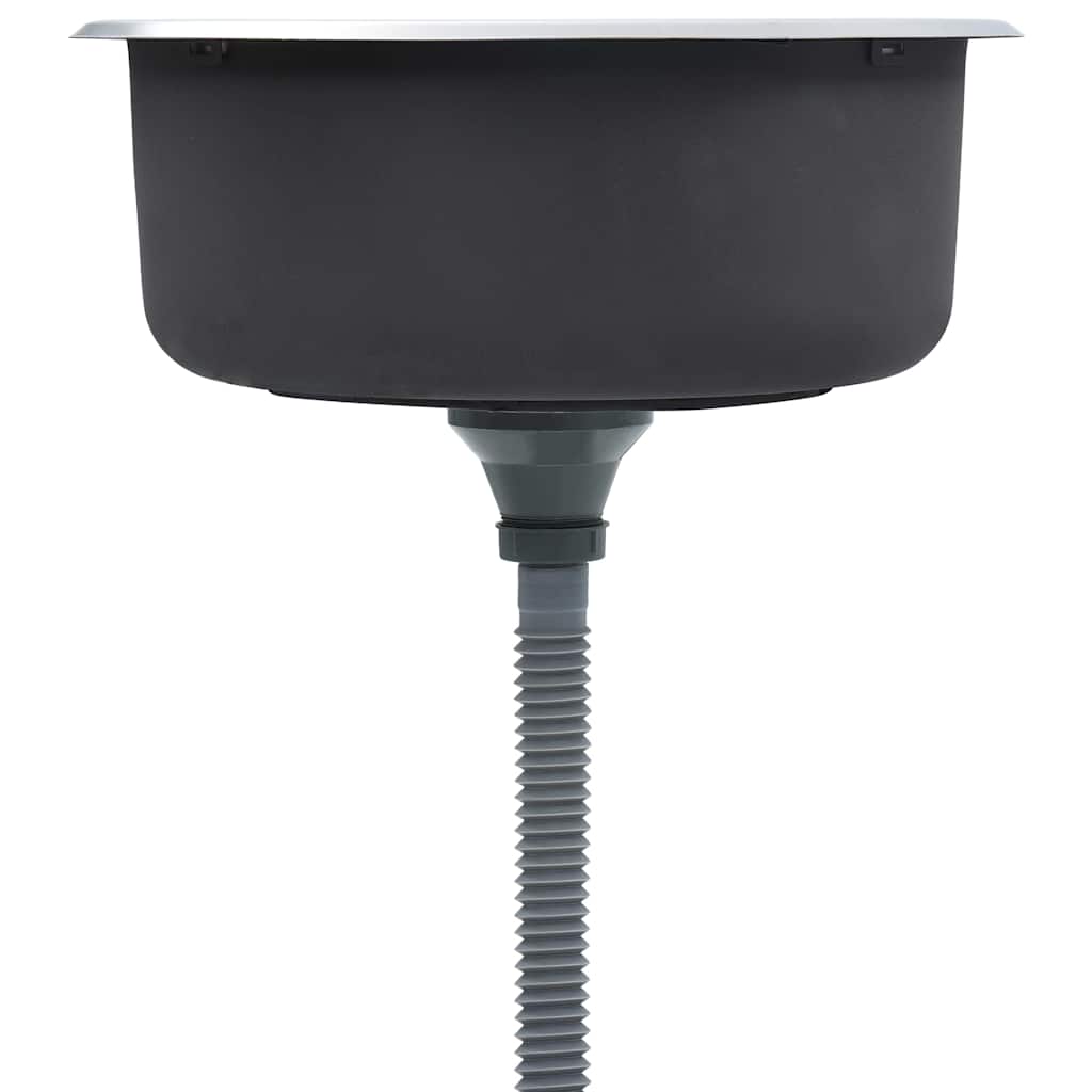 Chiuvetă de bucătărie cu sită și sifon, oțel inoxidabil