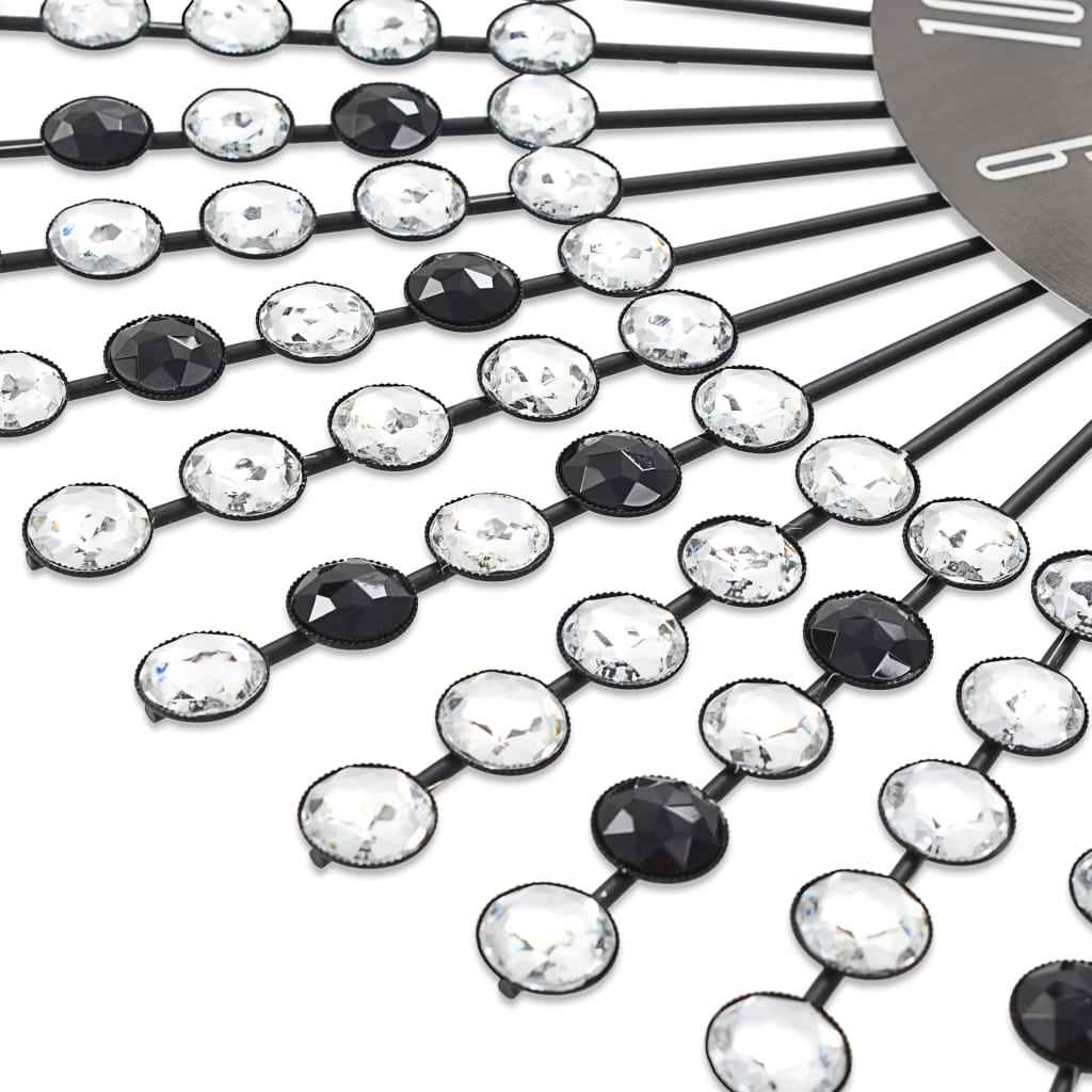 Ceas de perete, negru, 43 cm, metal